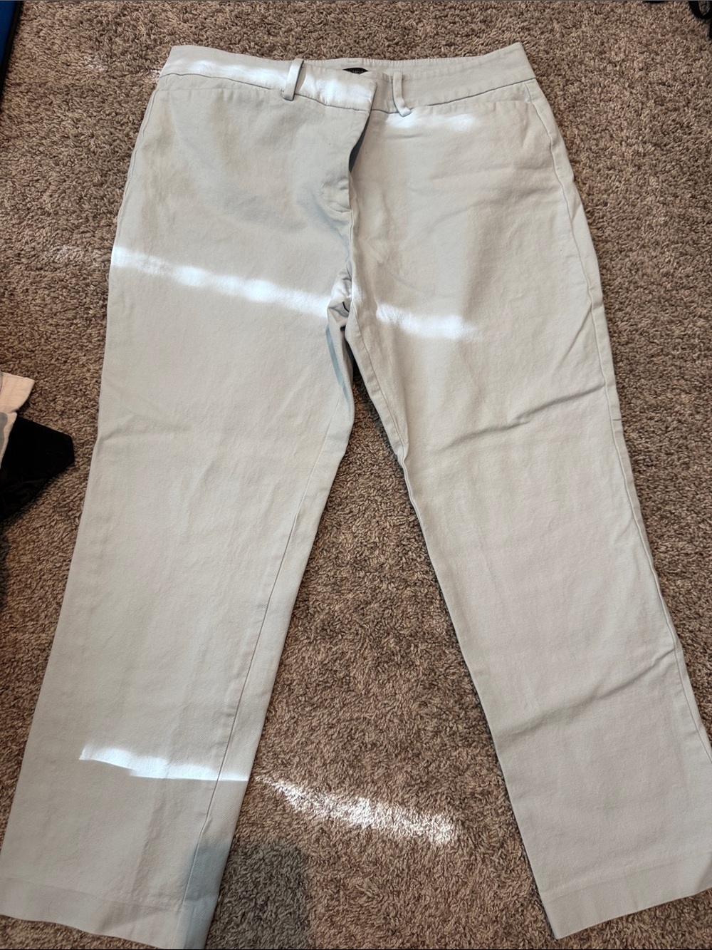 Ann Taylor Factory Cropped Straight-Leg Pants in Baby Blue